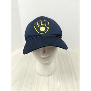 Milwaukee Brewers MLB OC sports navy blue mesh fabric Baseball Hat One size OS